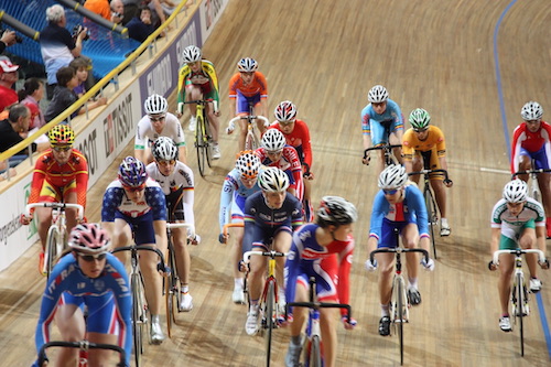 Track cycling peloton at 2011 World Championships in Apeldoorn