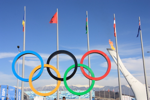 The Olympic Rings at Sochi 2014